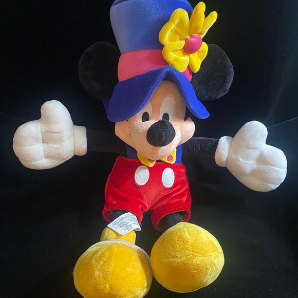 RARE HTF Mickey Mouse Stuffed Animal Plush poseab arms T28 - Picture 3 of 9